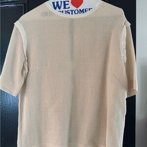 Sandro Ivory Knit Top